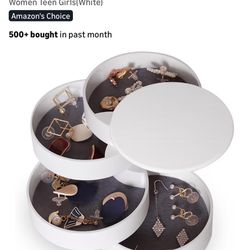 Rotating Jewelry Organizer Storage Box