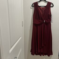Burgundy Used Maxi Cocktail Dress