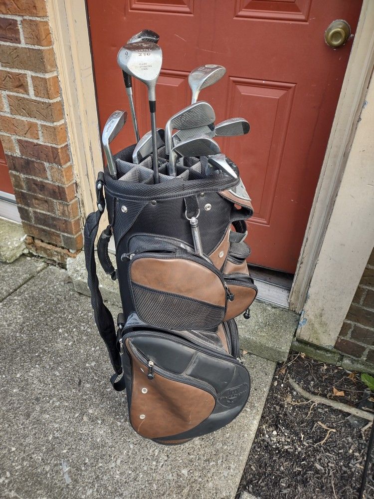 Vintage 12-piece Golf Set With Dunlap Wilson And McGregor Clubs