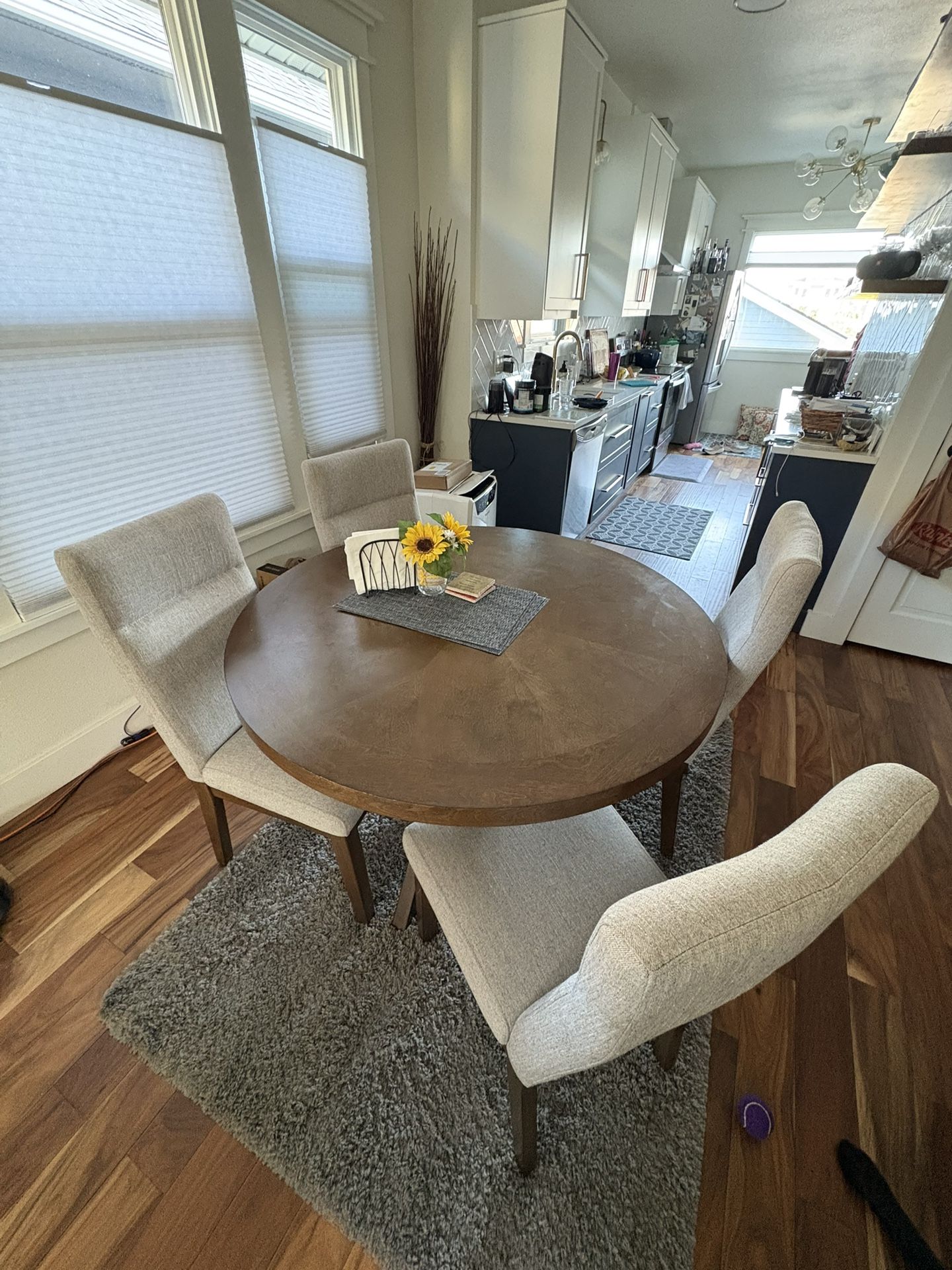 5 Piece Dining Table And Chairs- Solid Wood