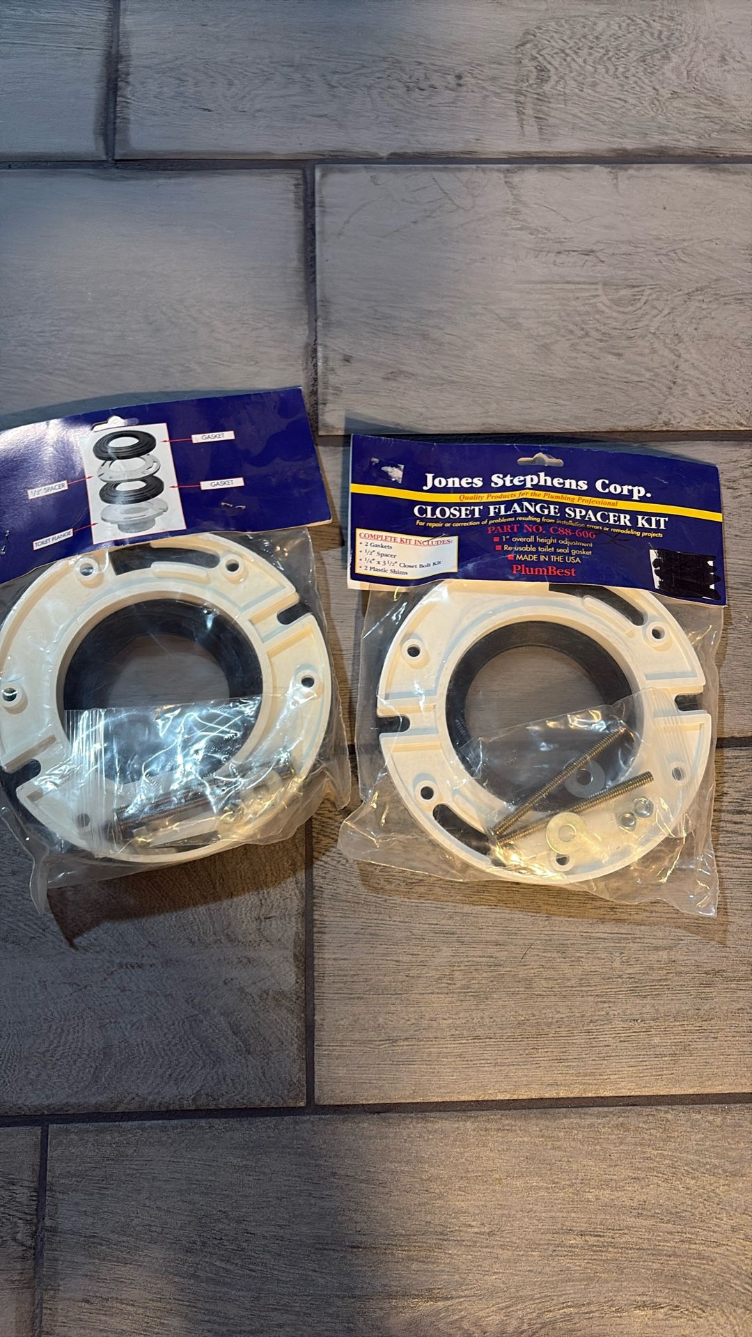 2 Toilet Flange Kits Both For $5