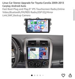 Linux 9" Touchscreen Car Stereo for Toyota Corolla 2009-2013