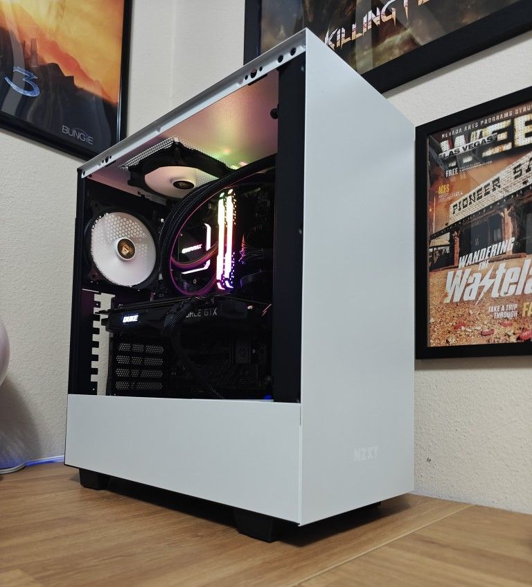 Custom Gaming PC Computer Desktop Intel 9600k, GTX 1080, 16GB DDR4, NZXT, Water Cooling, RGB, PS4 PS5 Xbox