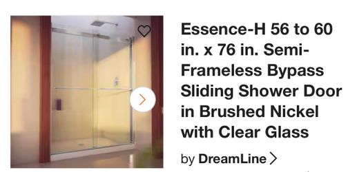 DreamLine Essence-H Semi-Frameless Sliding Shower Door