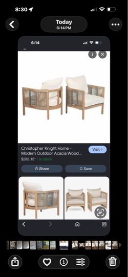 Christopher Knight Home Modern Outdoor Acacia Wood Chairs