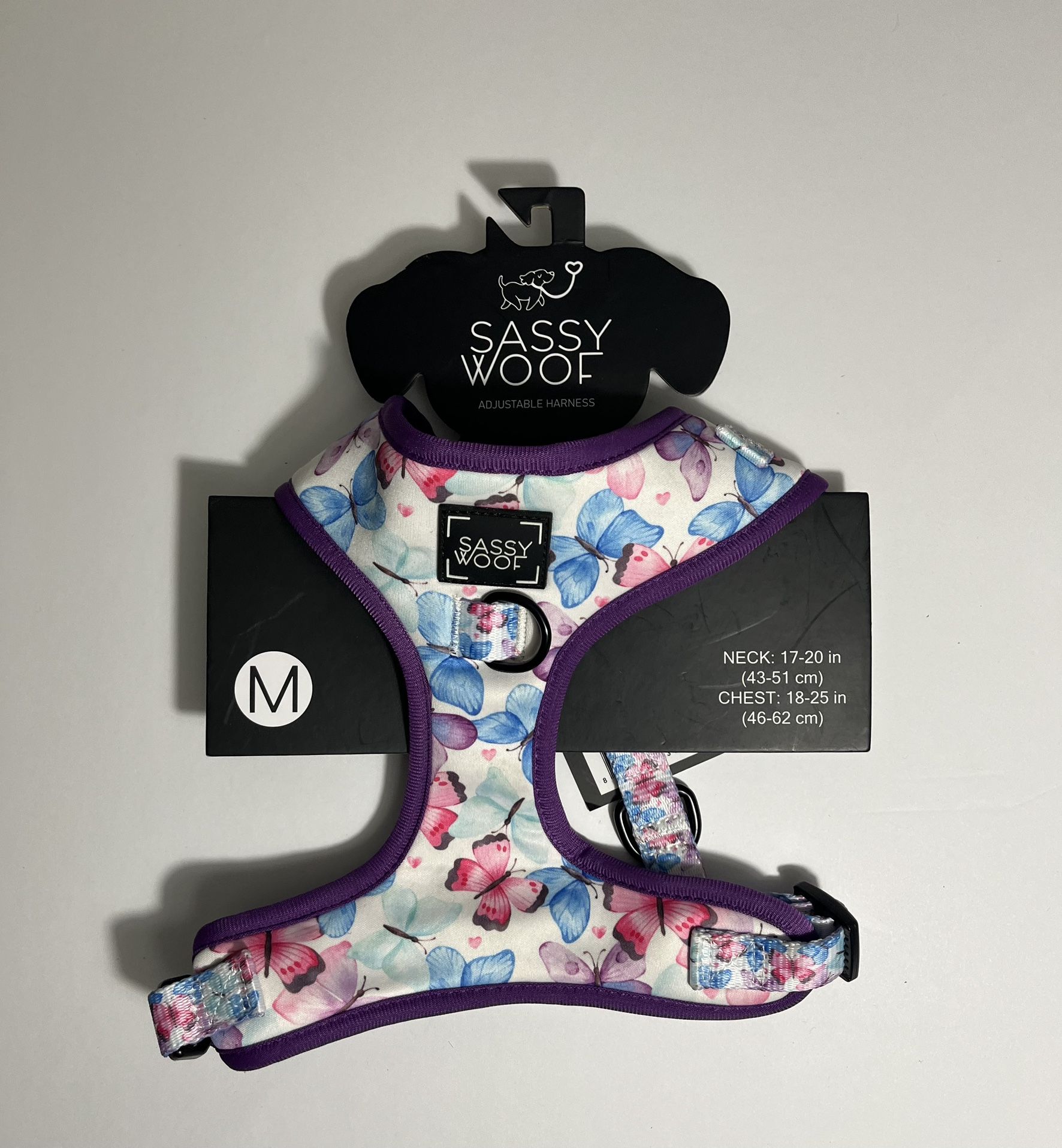 Sassy Woof Dog Harness Butterfly Print - Medium - NEW