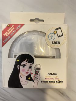 Selfie Ring Light Rechargeable Portable Clip-on Selfie Fill Light with 36 LED for Smart Phone Photog