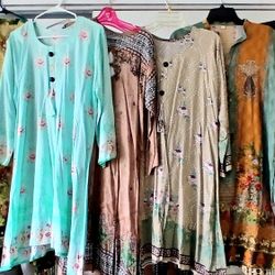 Pakistani Indian Woman's Pakistani Brand New Kurta  / Shrits Sale Size Large Each $9  And 2 For $16
