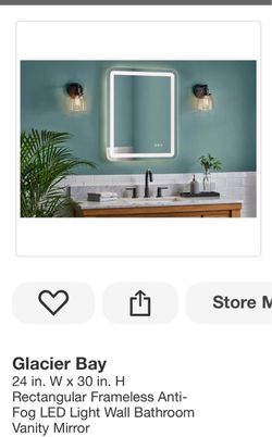 Glacier Bay Frameless LED Mirror
