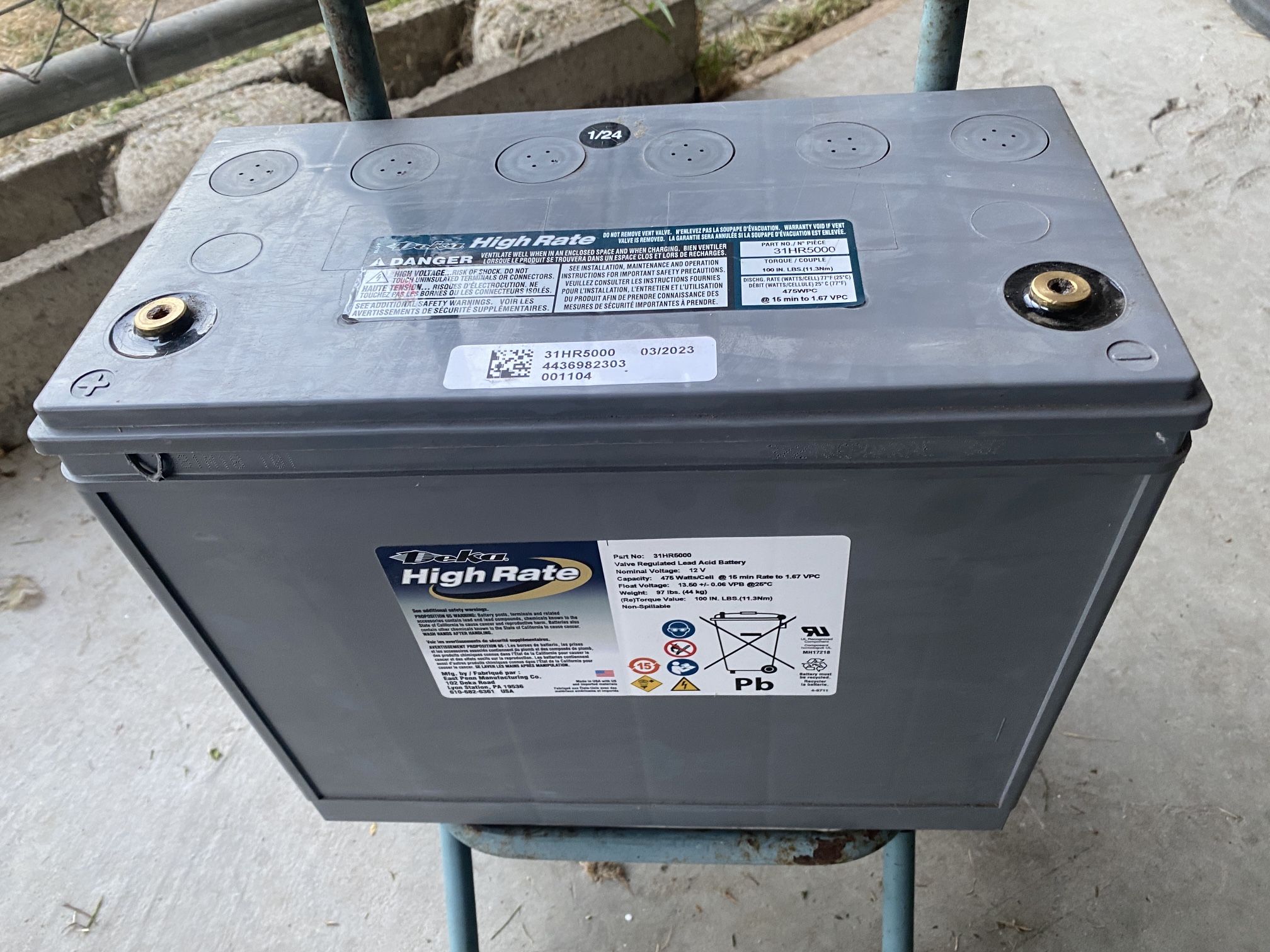 Deka Unity High Rate AMG Battery