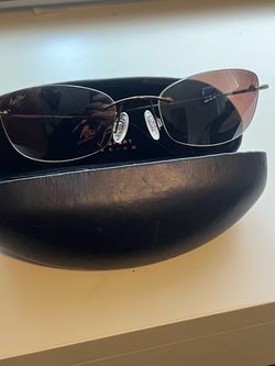 Maui Jim Rimless Titanium Sunglasses with Case