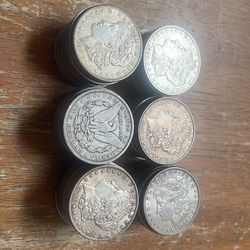 Morgan and Peace Silver Dollars