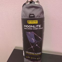 NEW NEMO Moonlite Reclining Camp Chair – Lightweight, Unused (Gray)