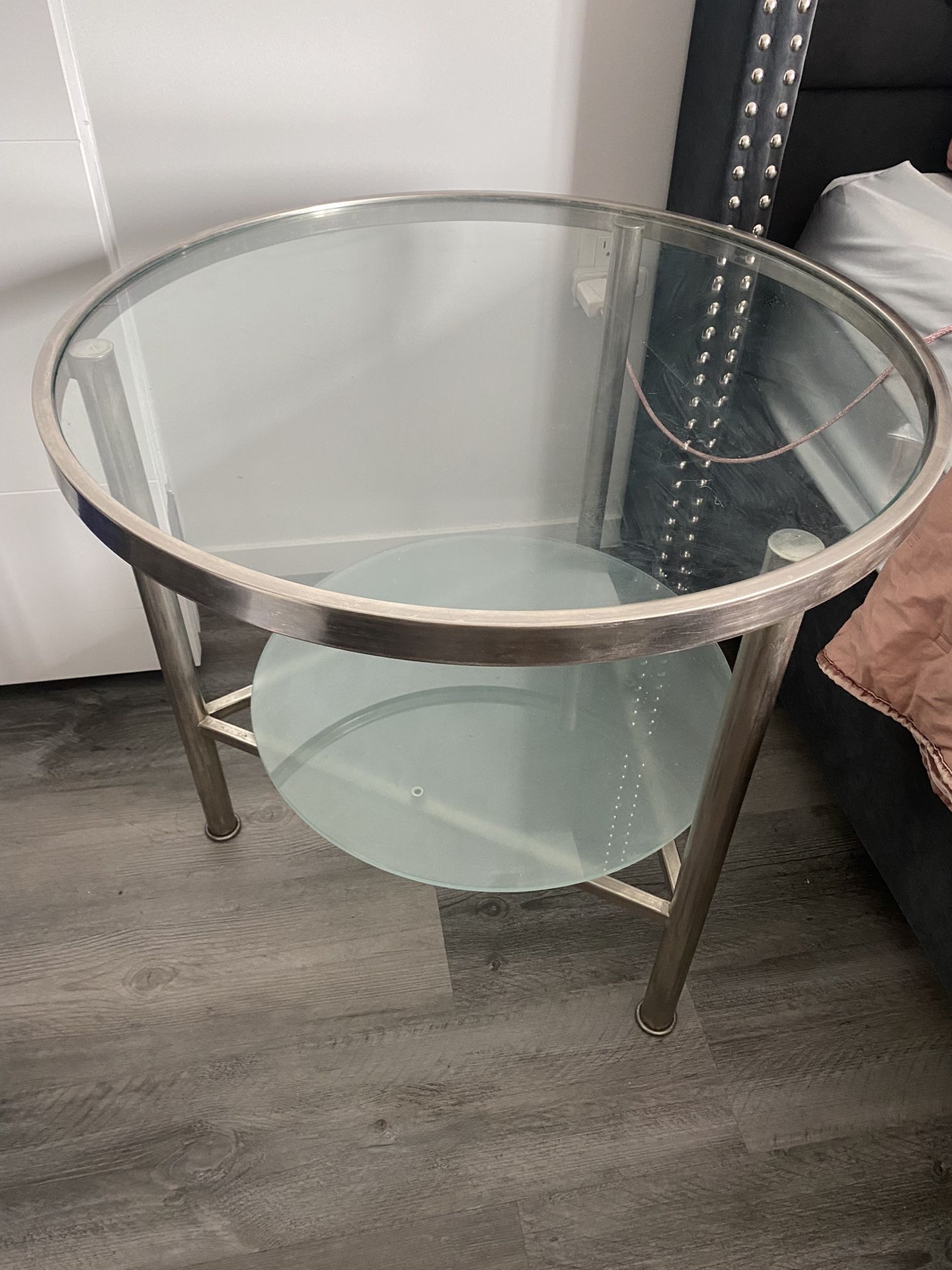 Glass Side Table 