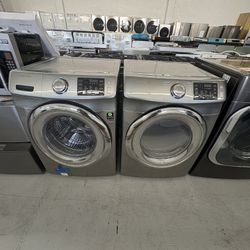 Used Samsung Set Washer And Dryer Gas / 3 Months Warranty 
