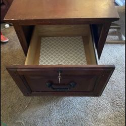 Night Stand Side Table With Key 