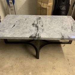 Visby Frame Solid Marble Slab Coffee Table