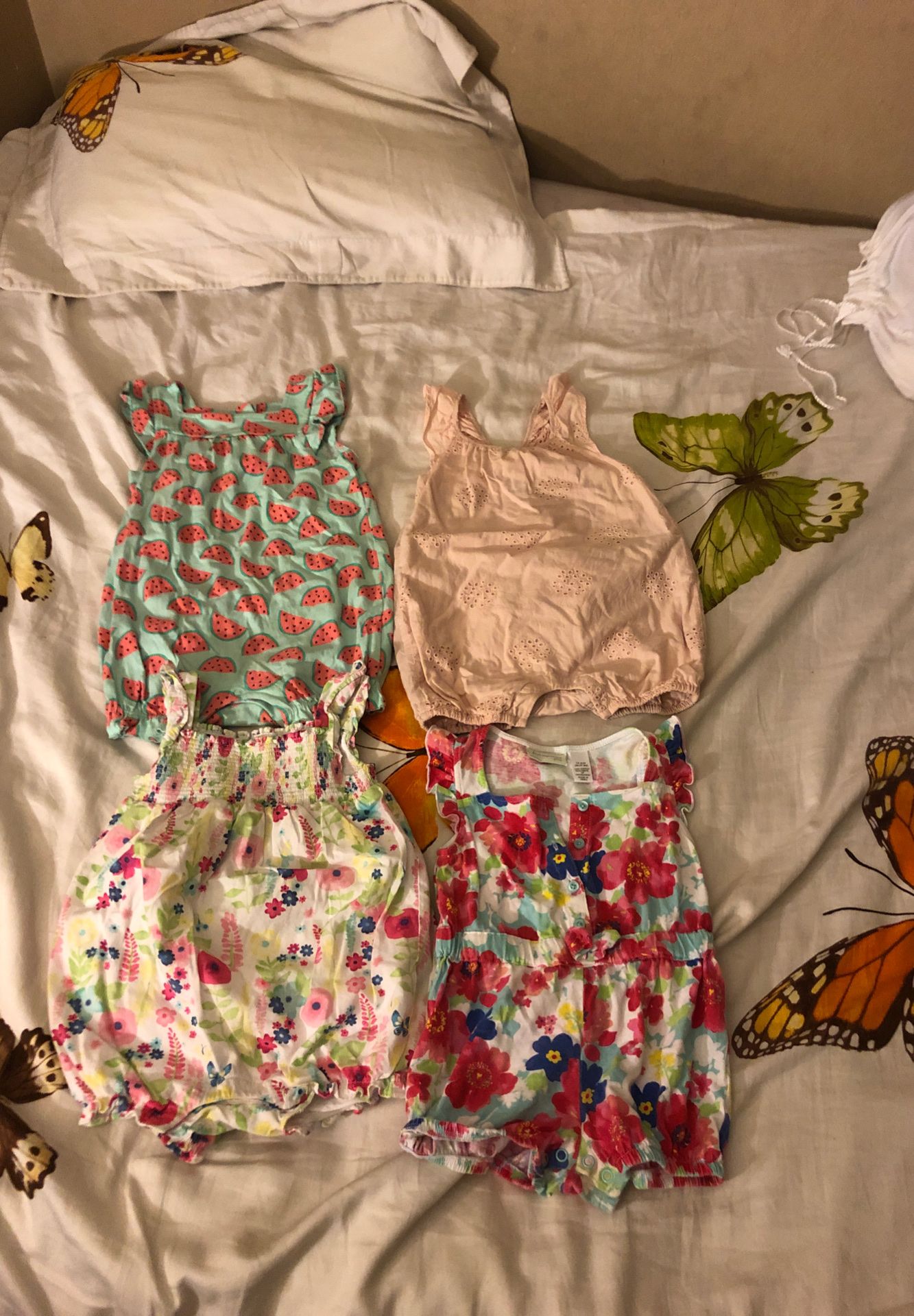 Girls rompers 18m like new, $5