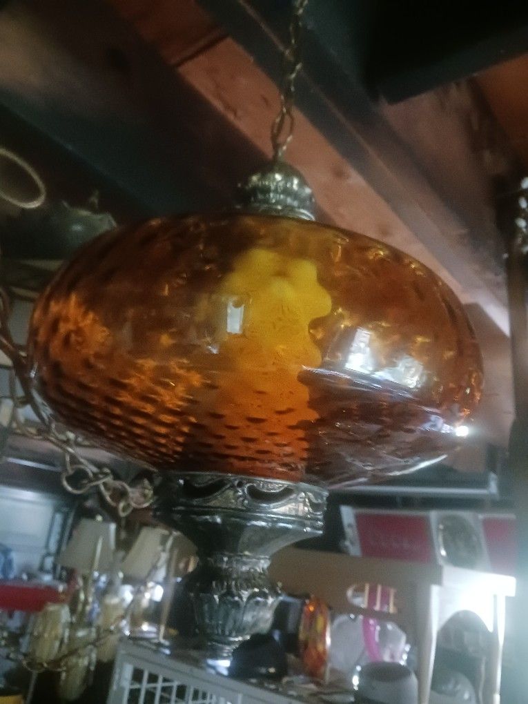 Mid-century Hanging Lamp With Chain