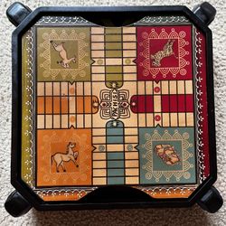 Wood Pachisi And Tic Tac Toe Board Game