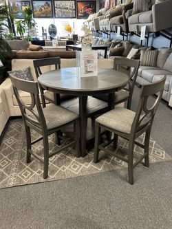 5-Piece Round Counter Height Dining Set