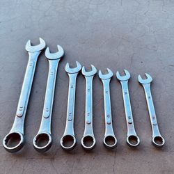 7 Metric Combination Wrenches 10, 11, 12, 13, 14, 17, 19mm 