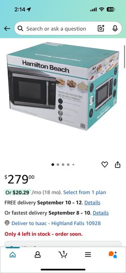 Brand New Hamilton Beach Microwave