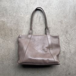 GiGi New York Embossed Python Leather Jessica Travel Bag