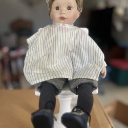 Vintage Treasures Porcelain Boy Doll “Fist hair Cut”  