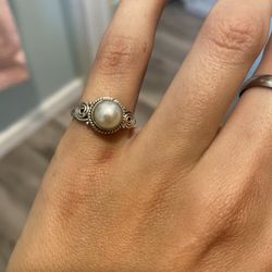 Pearl Ring 925 Silver Vedic