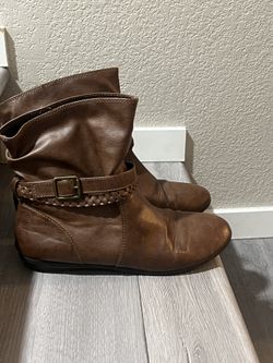 Brown Leather American Eagle Ankle Booties