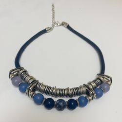 Chico’s Blue & Silver Collar Necklace