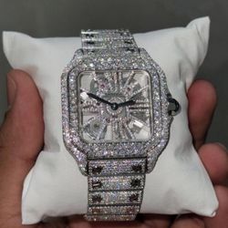 Iced-Out Moissanite Watch