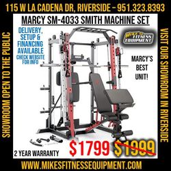 Squat Rack Smith Machine Home Gym Cable System Crossover