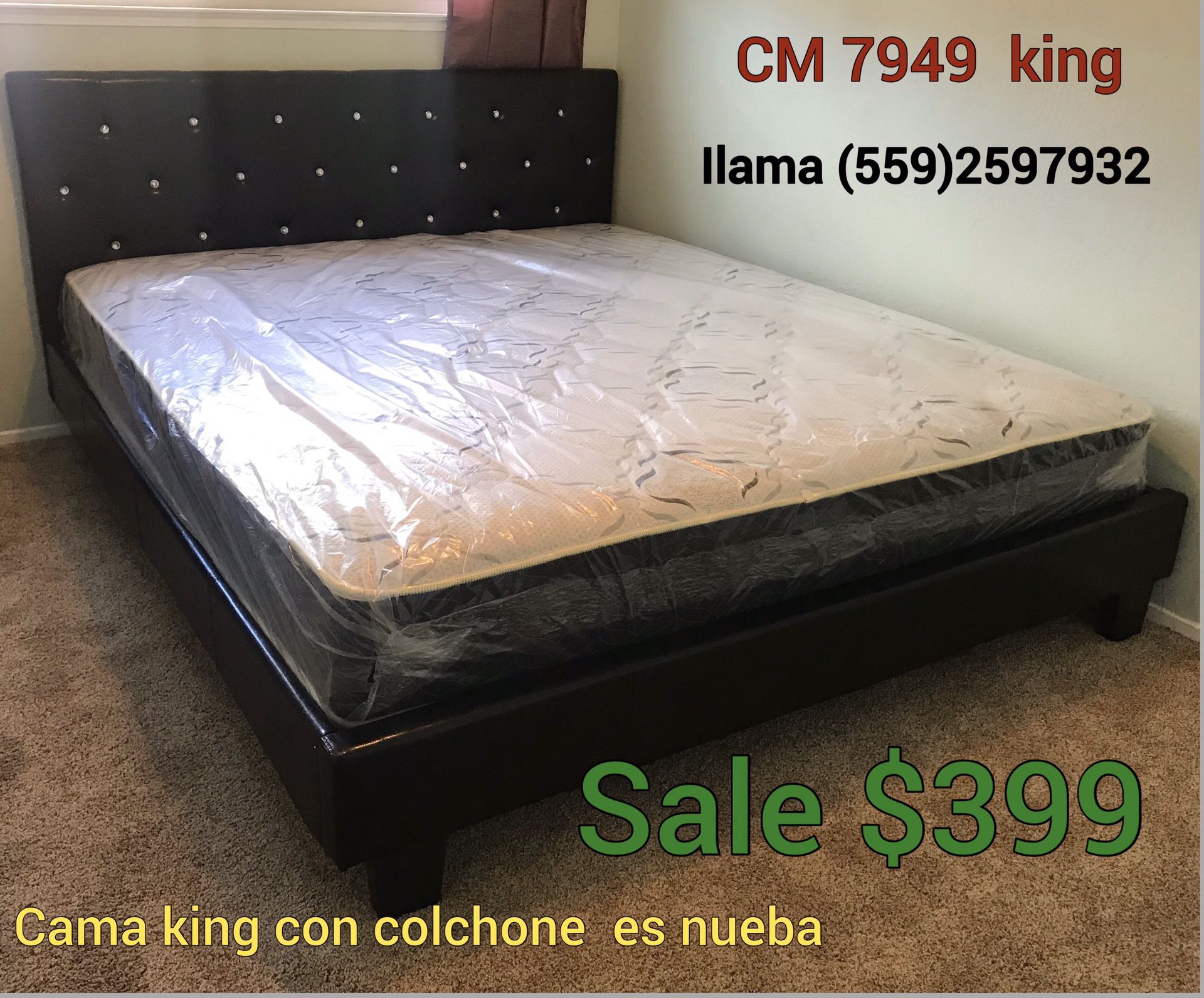 Cal king w mattress bew