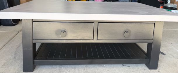 3-Piece Gray & Black Coffee Table + 2 End Tables