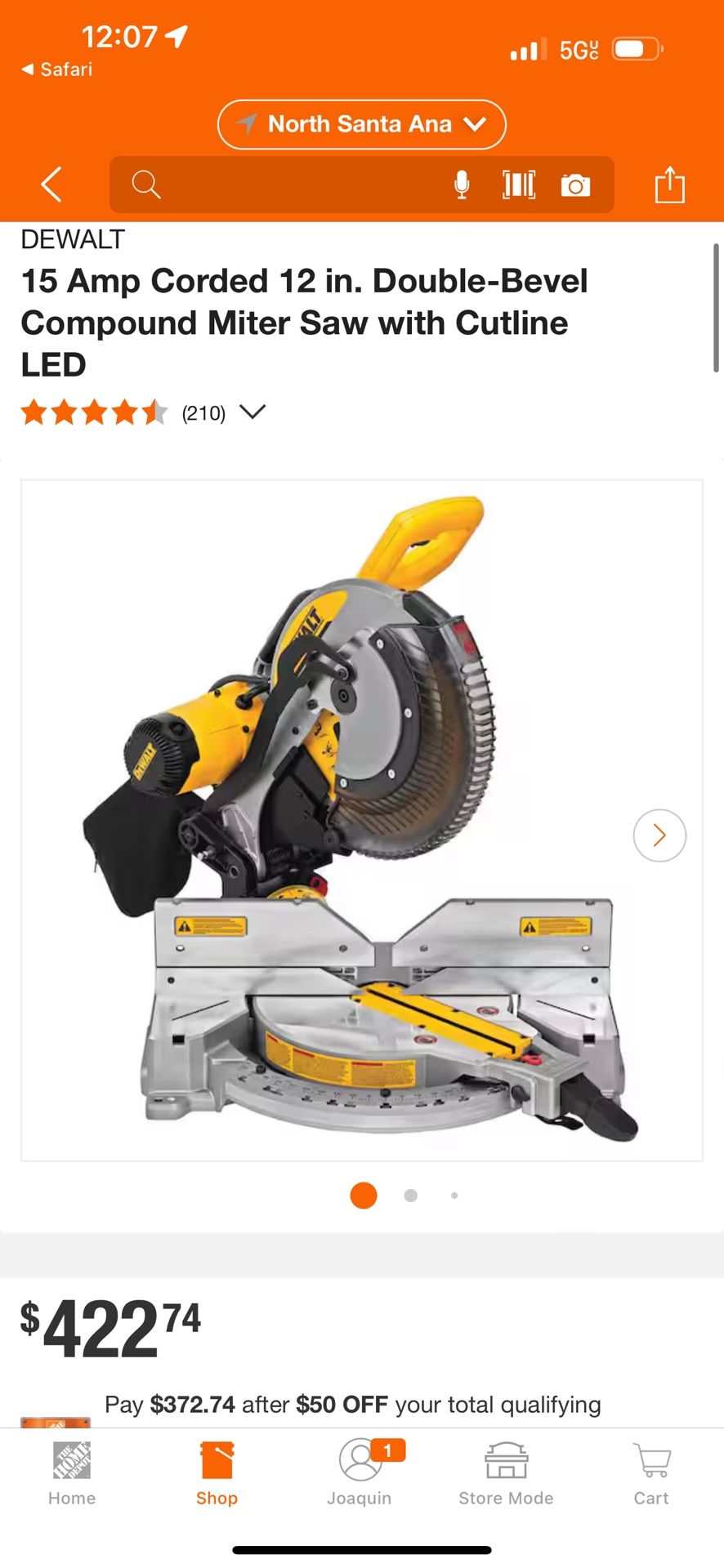 DEWALT 12 in. Compound Double Bevel Miter Saw DWS716
