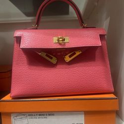 Pink Lipstick Hermes Bag 