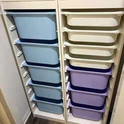 IKEA TROFAST Shelf + Bins – Kids Storage Set