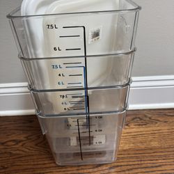 4 …..8qt/7.5L Containers 