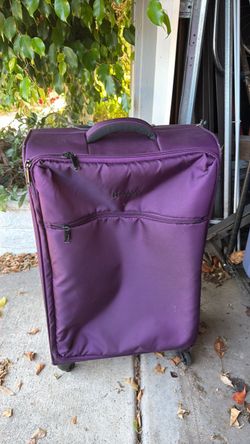 Purple, soft suitcase, medium large
