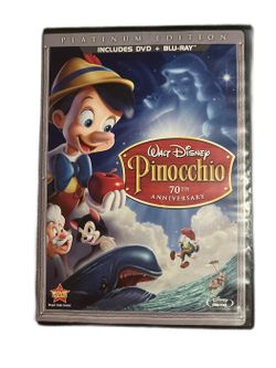 Pinocchio Blu-ray/DVD 2009 3-Disc Set 70th Anniversary Platinum Edition