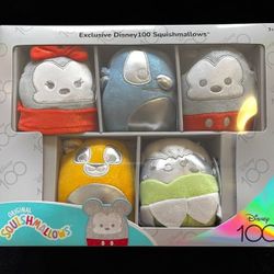 Disney 100 Squishmallows Exclusive Plush Pack - Set Of 5.