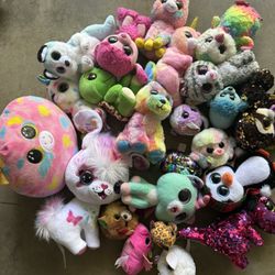 TY Beanie Boos Plush Lot + Squishmallow Bundle – 20+ Stuffed Animals