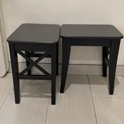 Black wooden stools chairs bar kitchen