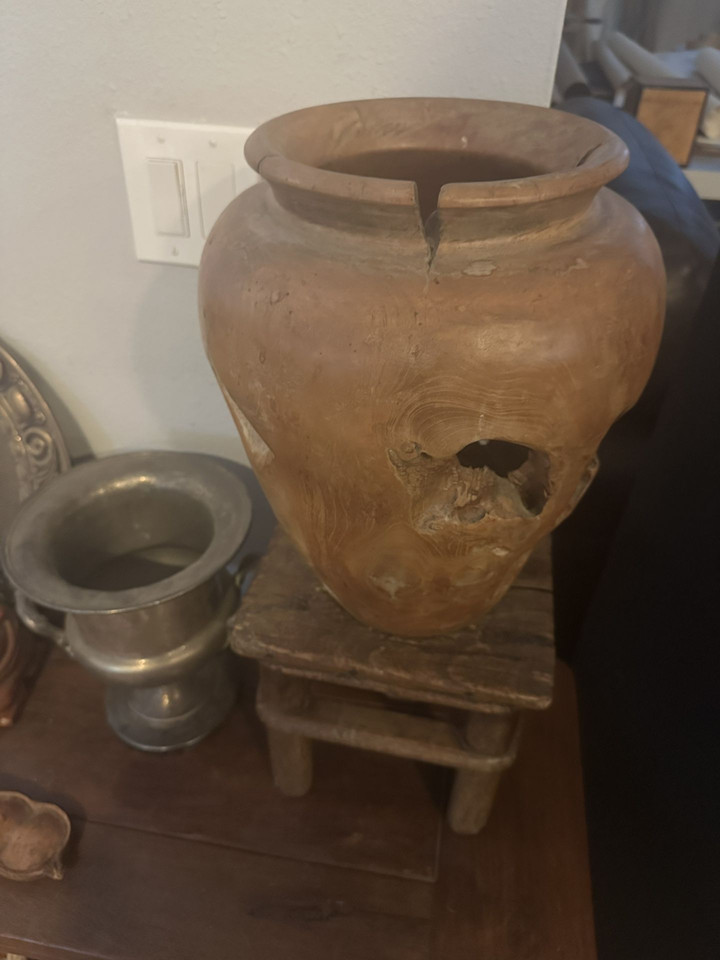 Wooden Vase Decorative Made From Special Wood