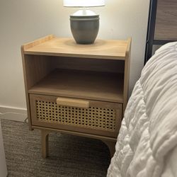 Wood Bedside Table 