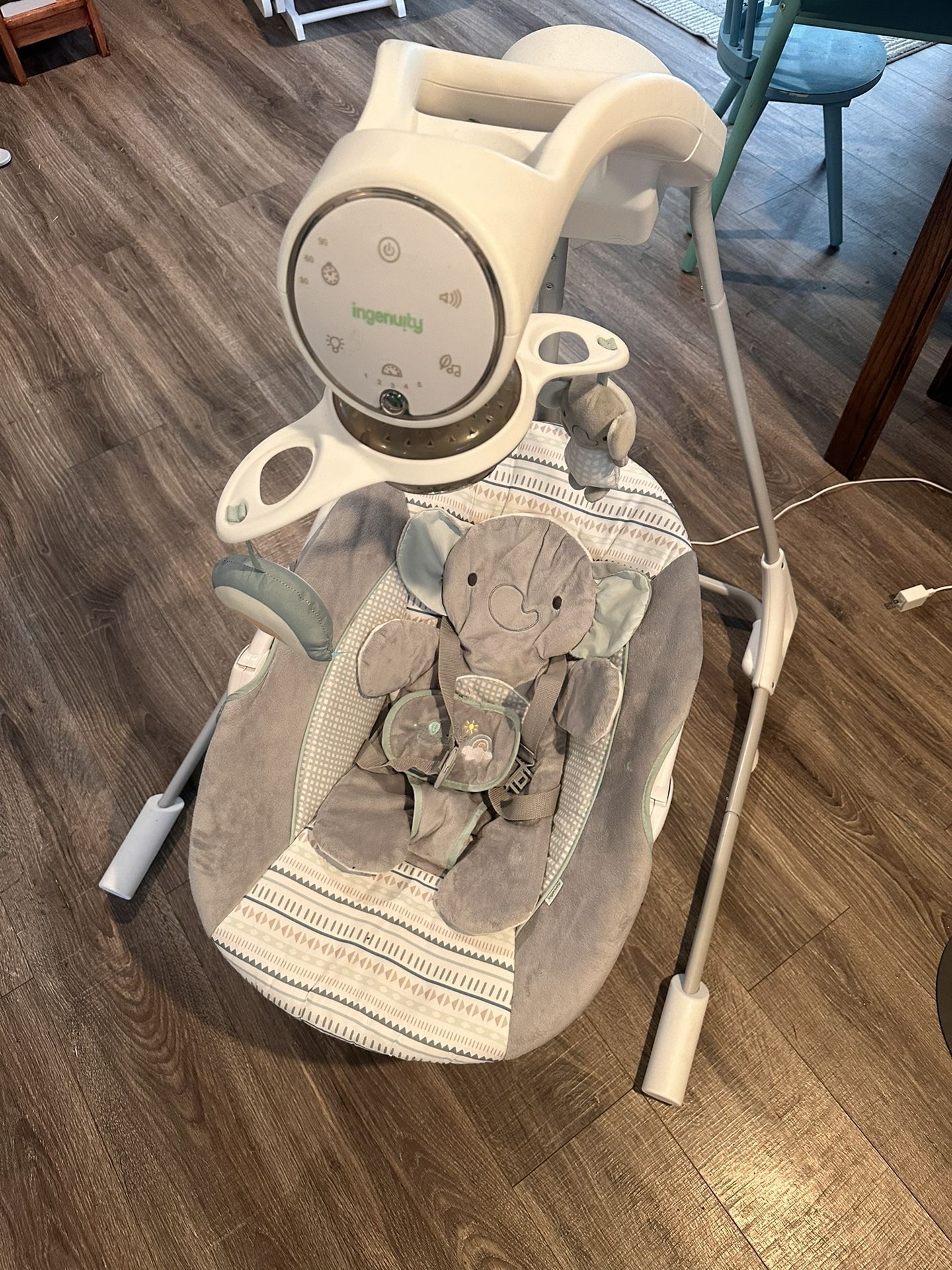 Ingenuity InLighten Soothing Swing - Van the Elephant