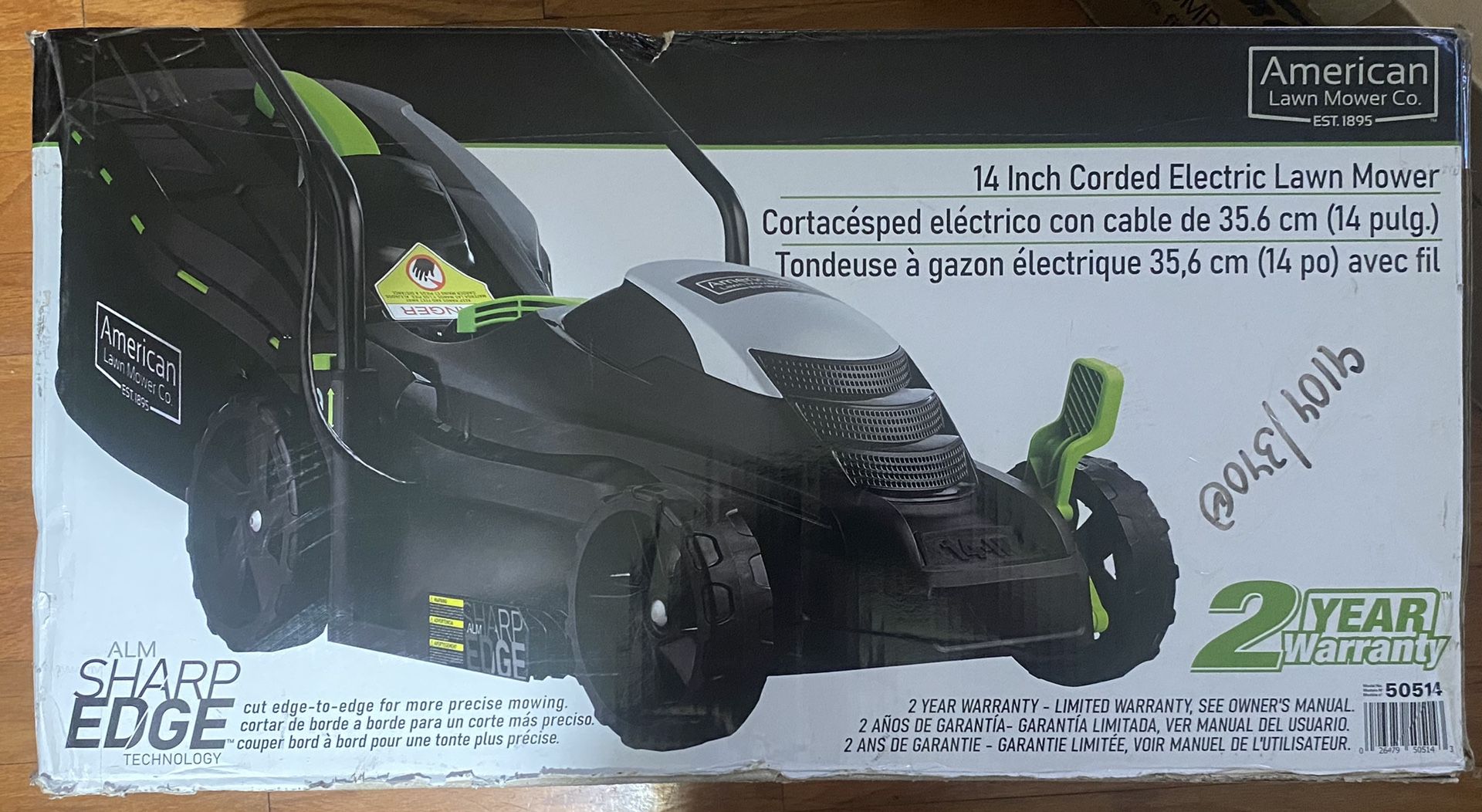 American Lawn Mower Company 50514 14-Inch 11-Amp Corded Electric Lawn Mower, Black