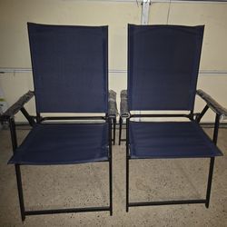 Folding patio chairs